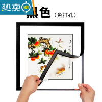 敬平正方形儿童画框挂墙展示33厘米38cm简易相框8k学生美术作品装裱框 黑色 正方形38×38厘米(内框尺寸)