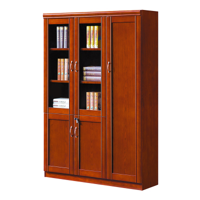 臻远ZY051412木质文件柜油漆贴木皮资料柜书柜 三门