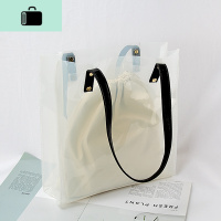 2020新款ins超火女包韩版pvc透明包果冻包大容量单肩包手提托特包NEW LAKE女士单肩包