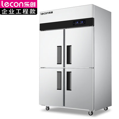 乐创(lecon)商用四门冰柜 立式厨房保鲜柜节能压缩机 标准款双温LC-J-SBC03