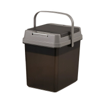 臻远ZY5070623 茶水桶茶桶废水桶茶叶茶渣桶 灰黑色7L含茶配四件套