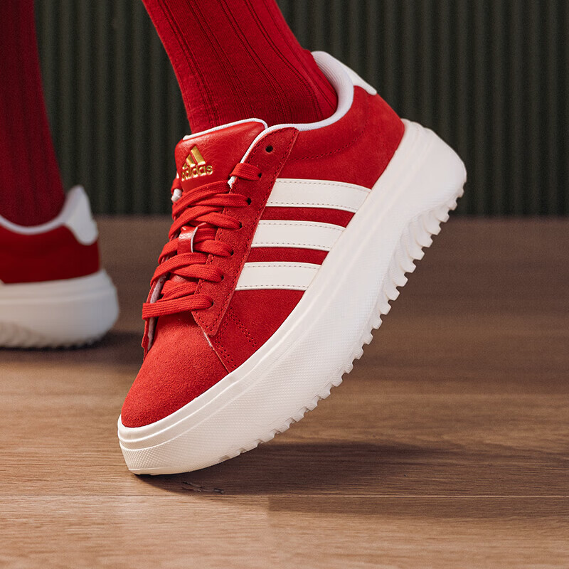 阿迪达斯(adidas)女鞋新款GRAND COURT运动鞋低帮板鞋耐磨休闲鞋KJ2065 ZP