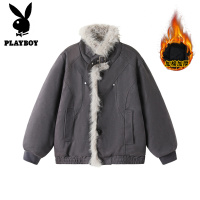 花花公子新款高品质秋冬季座山加厚棉衣男潮流高品质棉服