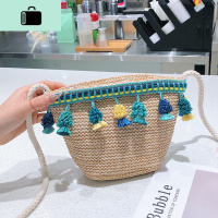 春夏仙女包包2020新款海边度假编包个性流苏水桶包单肩斜挎小包NEW LAKE女士单肩包