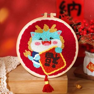 维诺亚戳戳绣手工绣diy毛线画情侣蛇年摆件刺绣戳戳乐礼物材料包