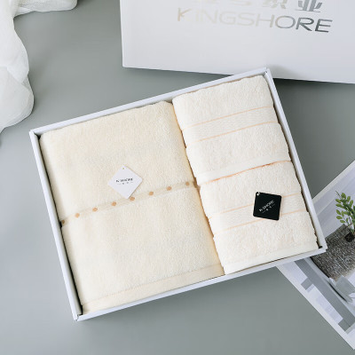 纯棉毛浴巾礼盒装 1浴2毛ZL2106-A1