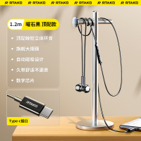2025新款type-c接口高音质有线圆孔电脑耳机适用华为小米oppo手机