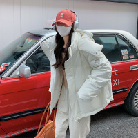 棉衣女2024冬季新款韩版灰色小爱心短款羽绒棉服学生款大码面包服