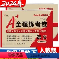 [人教语文+人教数学] 一年级上 [正版]2024春 全程练考卷 一年级上册下册数学人教版语文单元测试卷期中期末考试卷子
