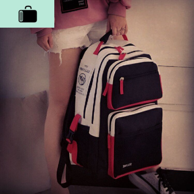 书包韩版原宿ulzzang女大学生高中学生初中生ins风百搭超火双肩包NEW LAKE