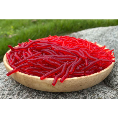 仿生蚯蚓鱼饵红虫饵料鲫鱼鲤鱼草鱼钓饵黑坑野钓鱼食假饵渔具