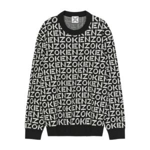 高田贤三(Kenzo)运动卫衣男长袖圆领棉质KENZO提花字母徽标印花休