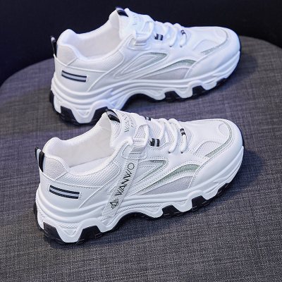 婕秘春季新款12大童少女孩网面运动鞋女13初中女学生休闲旅游板鞋15岁