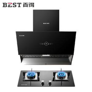 百得(BEST)华帝股份烟灶套装AC02+JD67B 20m³深潜直吸七重热净洗 手势智控4.1kW大火力液化气