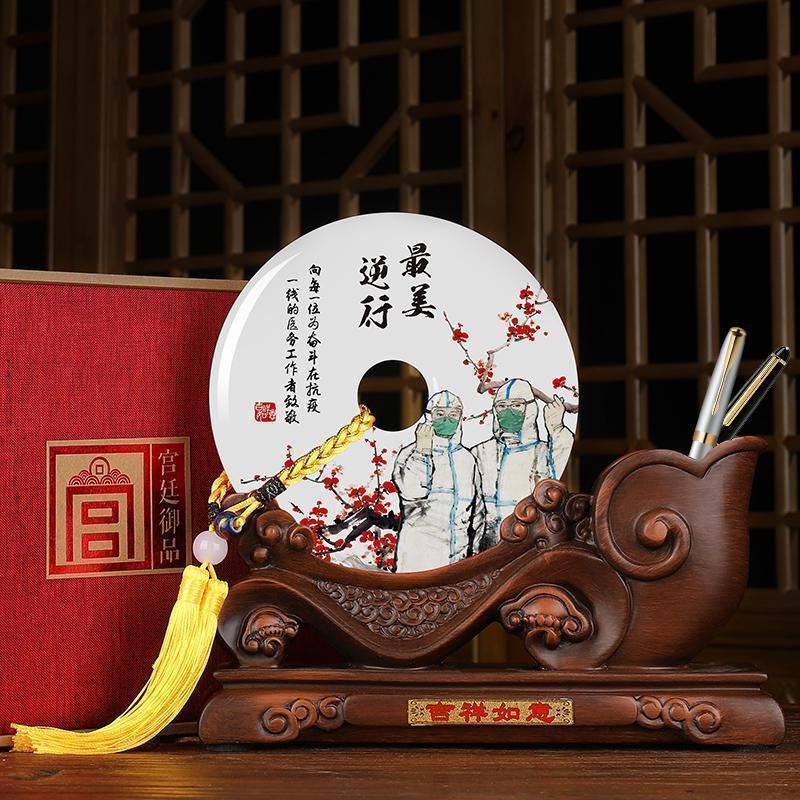 美帮汇抗疫英雄纪念品摆件白衣天使志愿者美逆行医生护士众志成城防疫