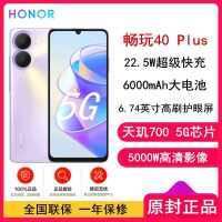 [原封]荣耀畅玩40 Plus 6GB+128GB 全网5G 仙霞紫 22.5W超级 6000mAh大毫安 6.74英寸