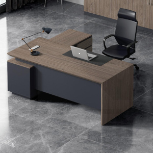 巴洛卡办公桌老板桌经理桌现代班台经理桌板式班台2.2米