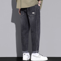 新款宽松弹力男士牛仔裤潮牌春秋款休闲修身直筒舒适百搭裤子