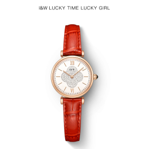 瑞士爱沃驰I&W CARNIVAL手表石英表 女款镶钻奢华幸运草女表纤薄女士腕表防水时尚红绿蓝色表带个性选择567L