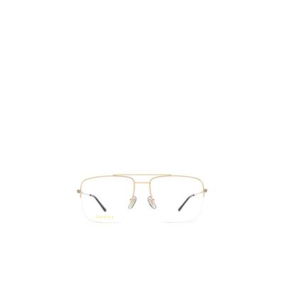 古驰(GUCCI)方形平光镜女款百搭配饰潮酷个性复古简约眼镜框 黄色