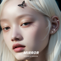 999纯银蝴蝶耳钉女耳环2025新款耳饰耳骨钉养耳洞小众送女朋友老婆情人节七夕生日礼物