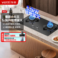 华帝(vatti)5.0KW火力燃气灶i10071B(液化气)双眼灶灶具厨房家用台式嵌入式可调节热电偶熄火保护