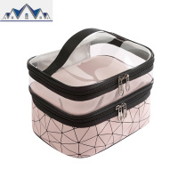 网红化妆包女ins风超火多功能便携旅行大容量护肤品盒刷收纳袋箱 三维工匠收纳包