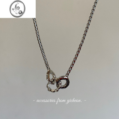 JiMi迷途 锁链设计感项链情侣环扣日韩ins风气质金属锁骨链C13