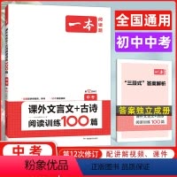 [正版]2024新版 一本课外文言文+古诗阅读训练100篇中考第12次修订初中生七八九年级语文现代阅读理解专项训练书课