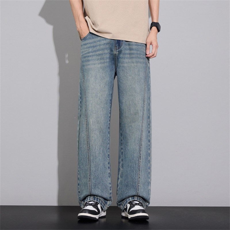 牛仔裤男生2026春季新款宽松美式高街阔腿工装休闲长裤子潮牌