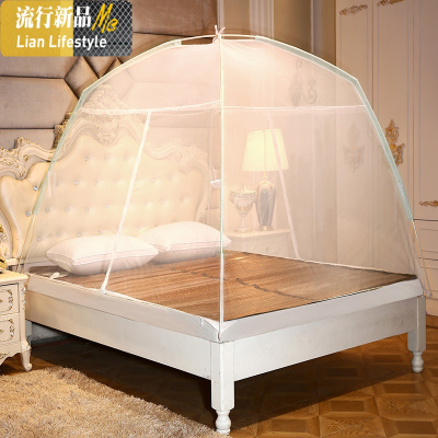 蚊帐蒙古包拉链有底1.5m床2018新款网红1.8米双人家用1.2学生宿舍 三维工匠