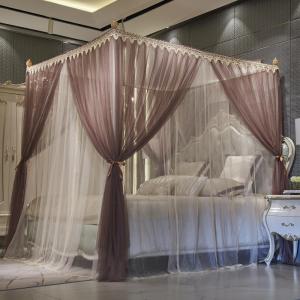 家柏饰(CORATED)廷双层蚊帐1.8m床家用 1.5m三开支架2米加密加厚公主风落地