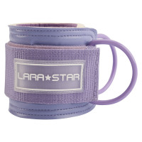 劳拉之星0122龙门架脚踝扣健身绳索后踢绑带练腿练臀部训练辅助环 单只装/PU皮材质