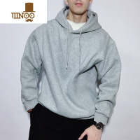 YANXU灰色卫衣男生连帽衫oversize美式潮牌ins宽松套头休闲