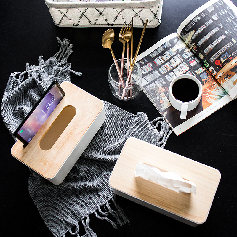 欧式高档纸巾创意餐巾纸抽盒 客厅厨房车桌面抽纸盒木制盖纸巾盒