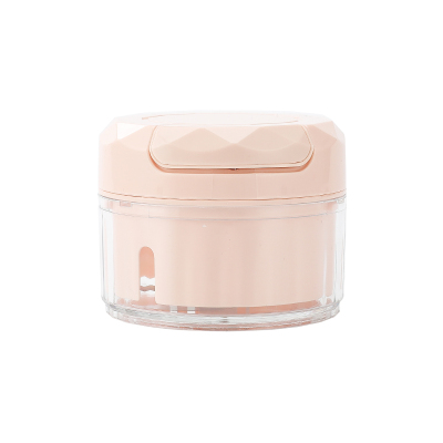 拉蒜搅蒜器家用蒜泥器迷你蒜蓉机切蒜手动多功能蒜泥摆摊货源 敬平 新款米色拉蒜器304精钢刀头研磨碗(碎物器)