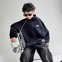 儿童装男童春装卫衣2026新款中大童春季男孩春秋款痞帅潮酷上衣潮