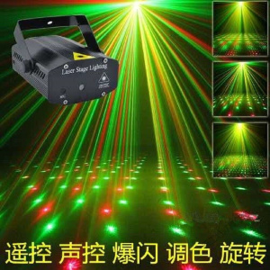 苏宁放心购 图案彩灯KTV灯光舞台灯光酒吧激光灯闪灯婚庆灯家用娱乐彩灯镭射灯带遥控声控舞台灯蹦迪灯