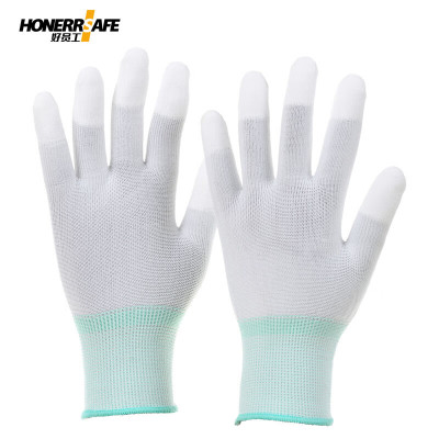 好员工 T502涤纶+聚氨酯13针白涤纶白pu涂指手套10双*2