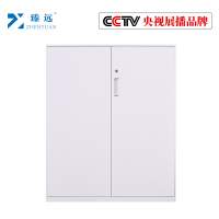 臻远文件柜办公柜钢制铁皮柜资料档案储物柜拆装窄边柜纯白色加厚款 1090对开铁柜