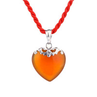 梦克拉 Mkela 玉髓吊坠 爱之清露 925银镶嵌红玛瑙玉髓吊坠 吊坠 玛瑙 女士 送恋人