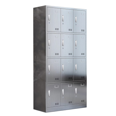 景福达不锈钢杂物柜十二门900*350*1800mm台