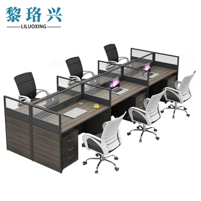 黎珞兴屏风工位六人位+柜+椅 套