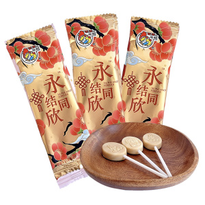 喔喔牛奶味扁棒棒糖多种包装颜色散装500g婚庆结婚喜糖休闲零食品