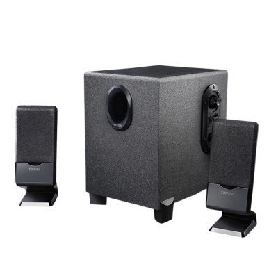 漫步者电脑音箱音质稳定声音细腻磨砂箱体方便易用黑色R101V