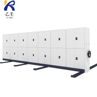 乙壬钢制档案架密集柜档案室密集架手摇式移动档案柜文件柜资料柜一列七组每立方单价