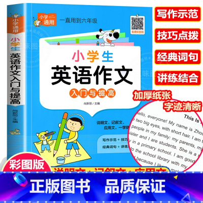小学生英语作文入门与提高 小学通用 [正版]彩图版小学生英语语法大全+词汇学习手册 英语语法专项强化练习小学生训练练习题