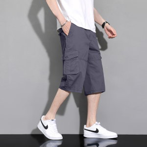 渔人船长夏季男士工装七分裤轻薄透气纯棉休闲运动裤短裤