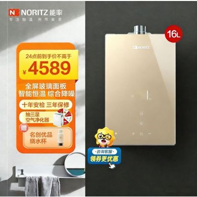 能率燃气热水器GQ-16EP5AFEX 香槟金色玻璃面板