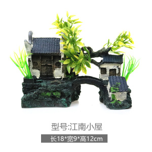 菠萝屋鱼缸造景装饰海绵宝宝公仔水族箱卡通树脂小摆件鱼虾躲避屋